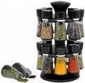 Battlane High Quality Multipurpose Revolving Masala Rack, Spice Rack 16 Jar Set