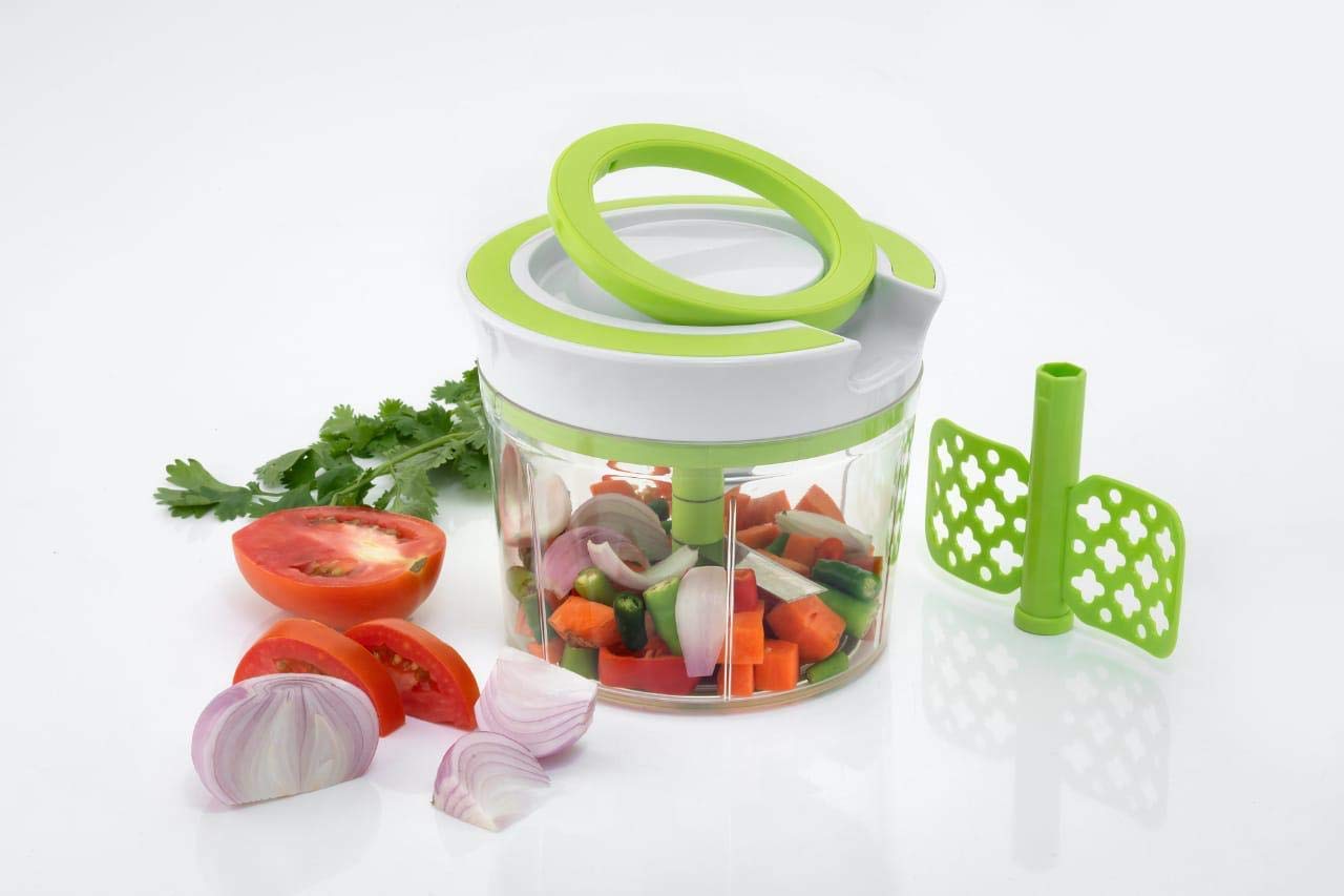 Battlane Handy Quick Vegetable Fruit Nut Onion Chopper (2 in 1) - 750 ml 