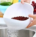 Battlane Rice, Fruits, Vegetable, Noodles, Pasta - Washing Bowl &Strainer 