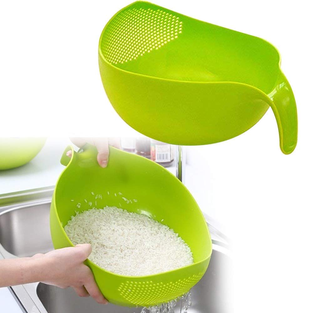 Battlane Rice Pulses Fruits Vegetable Noodles Washing Bowl and Strainer 