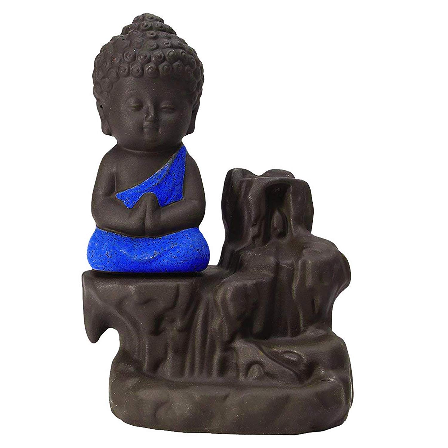 Battlane Meditating Monk Buddha Smoke Backflow Cone 