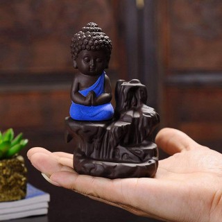 Battlane Meditating Monk Buddha Smoke Backflow Cone 