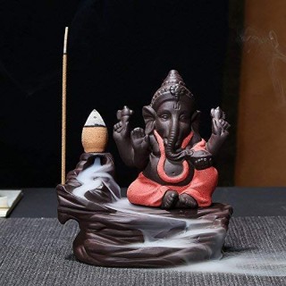 Battlane Ganesha Smoke Backflow Cone Incense Holder 