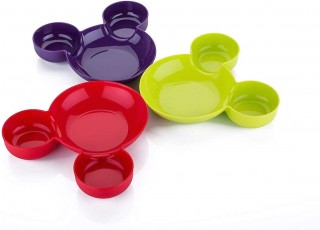 Unbreakable Mickey Shaped Kids/Snack Serving Plate - Pack of 6