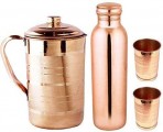 Battlane Combo Pure Copper Bottle+Jug with 2Glasses.