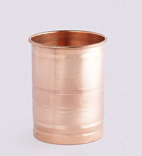 Battlane Copper Jug with 2 Glass (1500Ml of Jug, 350ML of Each Glass)