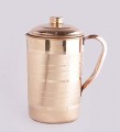 Battlane Copper Jug with 2 Glass (1500Ml of Jug, 350ML of Each Glass)