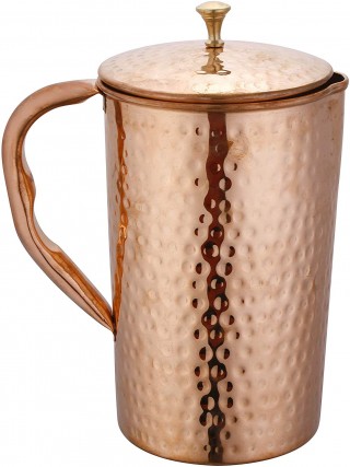 Battlane Hammered  Copper Water Jug Pitcher- 1500 ml