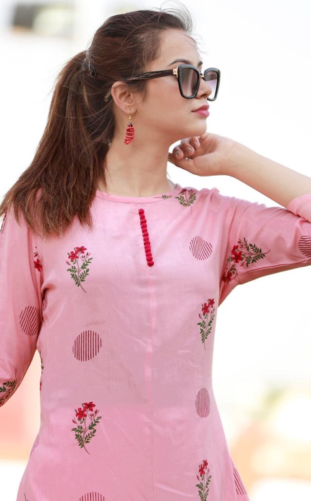 Women's Cotton Printed Kurta with Palazzo