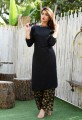 Women's Rayon Kurta with Printed Palazzo Pant Set