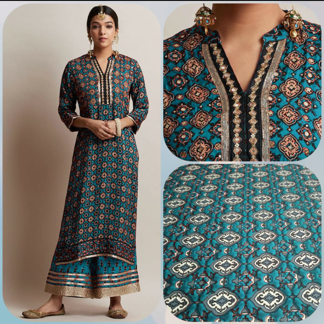 Women's Kurta with Palazzo Pant Set